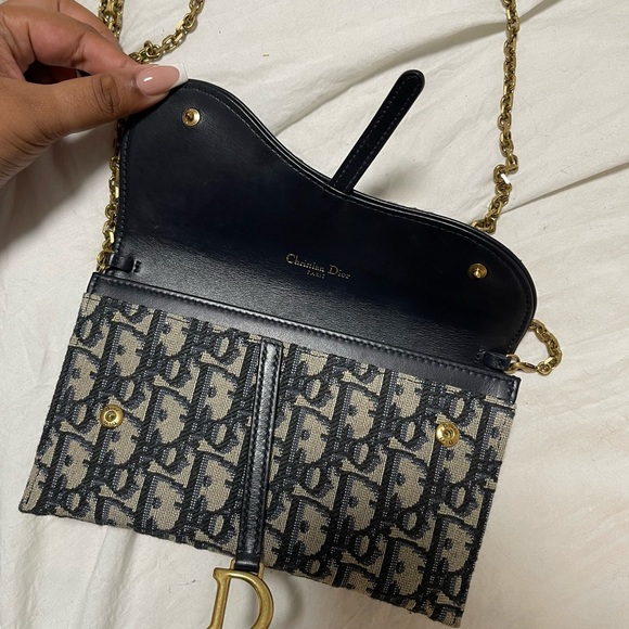 Dior Long Saddle Wallet with Chain *Authentic* - Picture 7 of 8